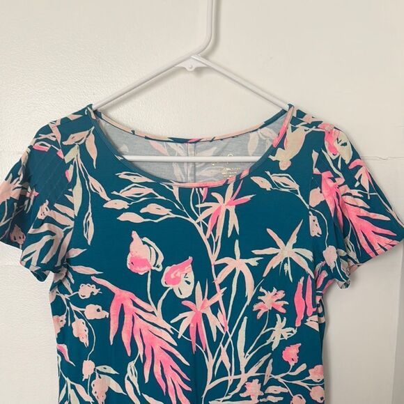 LILLY PULITZER Floral Print Dress in Blue and Pink S - Picture 3 of 8